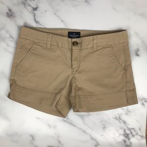 AEO Khaki Midi Shorts